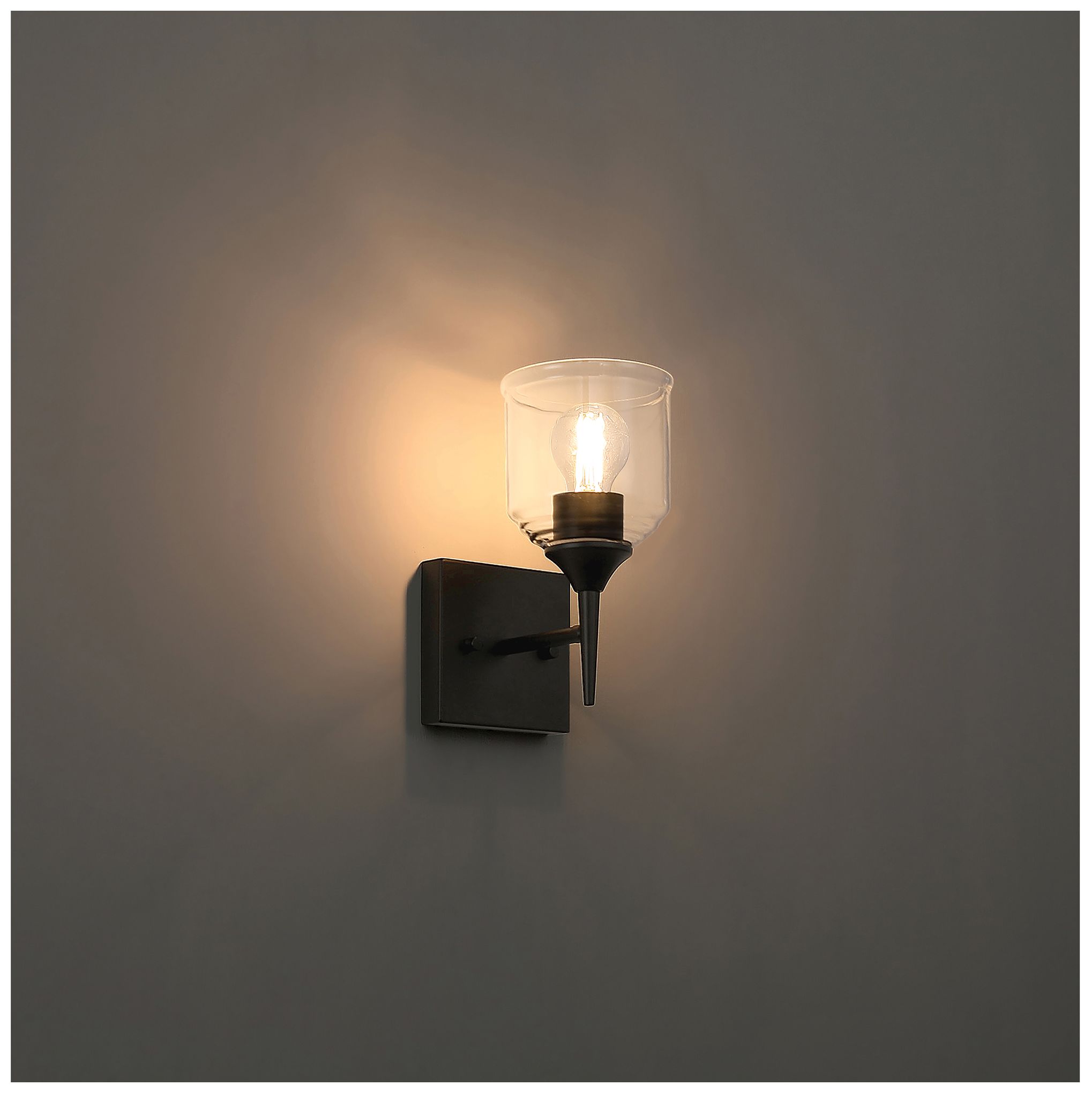 Image 3 Beacon 10" High Matte Black Wall Sconce more views