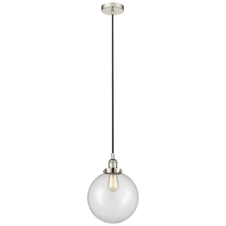 Image 1 Beacon 10" Polished Nickel Mini Pendant w/ Clear Shade