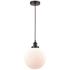Beacon 10"W Oil-Rubbed Bronze Mini Pendant with White Shade