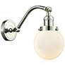 Beacon 11.5" High Polished Nickel Sconce w/ Matte White Shade