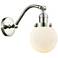 Beacon 11.5" High Polished Nickel Sconce w/ Matte White Shade