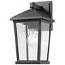 3_Beacon 11 1/2" High Black Geometric Outdoor Wall Light