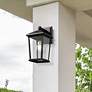 2_Beacon 11 1/2" High Black Geometric Outdoor Wall Light