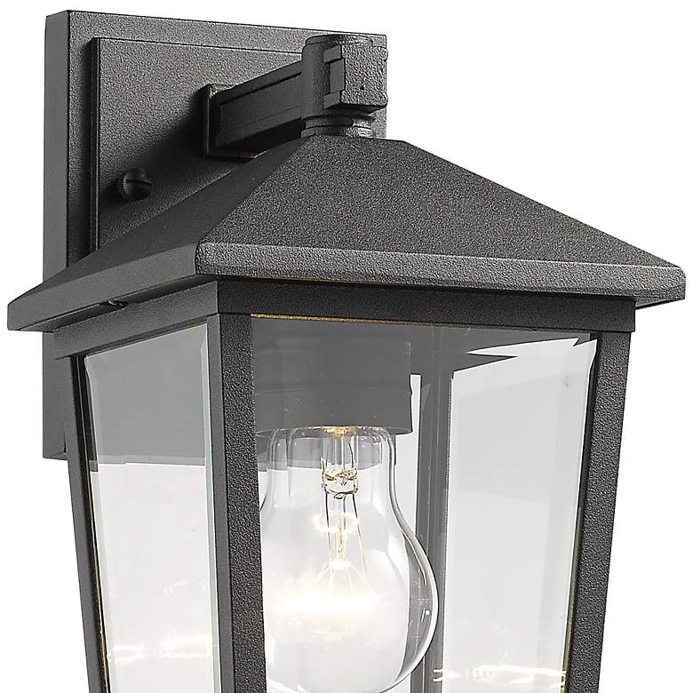 Image 4 Beacon 11 1/2" High Black Geometric Outdoor Wall Light more views