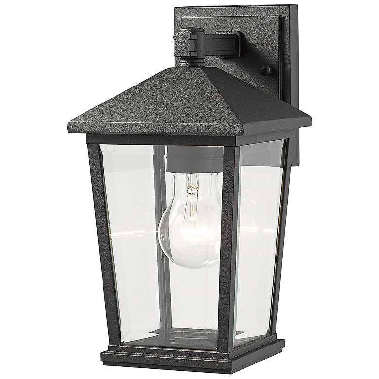 Image 5 Beacon 11 1/2" High Black Geometric Outdoor Wall Light more views