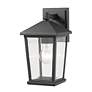 5_Beacon 11 1/2" High Black Geometric Outdoor Wall Light more views