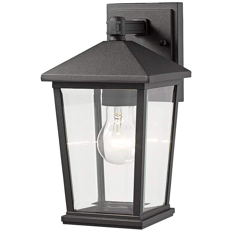 Image 6 Beacon 11 1/2" High Black Geometric Outdoor Wall Light more views