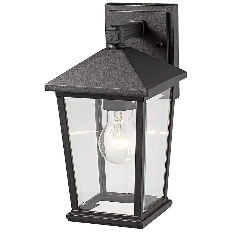 Image 7 Beacon 11 1/2" High Black Geometric Outdoor Wall Light more views