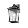 Beacon 11 1/2" High Black Geometric Outdoor Wall Light in scene