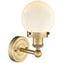 2_Beacon 11 1/2" High Brushed Brass Wall Sconce w/ White Glass more views