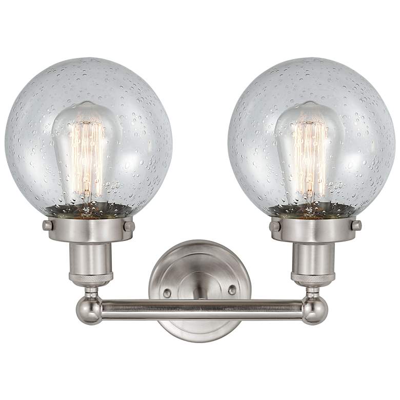 Image 2 Beacon 11 1/2" High Brushed Satin Nickel 2-Light Wall Sconce more views