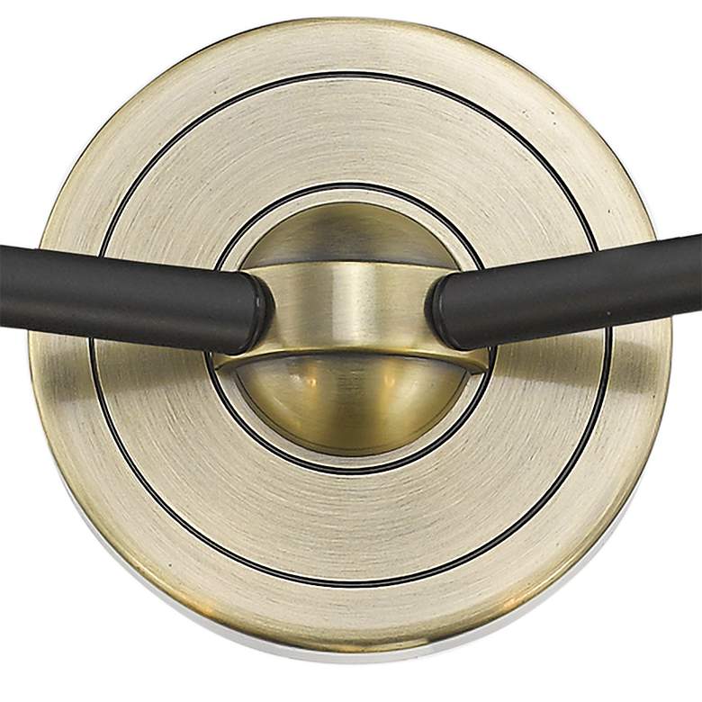 Image 3 Beacon 11" High Antique Brass and Black 2-Light Wall Sconce more views