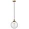 Beacon 12" Antique Brass Mini Pendant w/ Seedy Shade