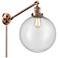 Beacon 12" Antique Copper LED Swing Arm With Seedy Shade