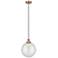 Beacon 12" Antique Copper Mini Pendant w/ Clear Shade
