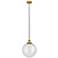 Beacon 12" Brushed Brass Mini Pendant w/ Seedy Shade