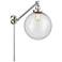 Beacon 12" Brushed Satin Nickel LED Swing Arm With Seedy Shade