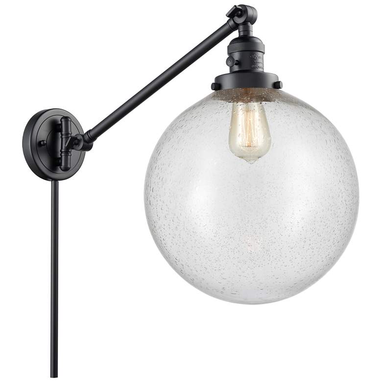 Image 1 Beacon 12" Matte Black LED Swing Arm With Seedy Shade