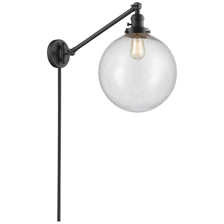 Image 1 Beacon 12" Oil Rubbed Bronze LED Swing Arm With Seedy Shade
