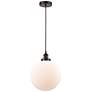 Beacon 12" Oil Rubbed Bronze Mini Pendant w/ Matte White Shade