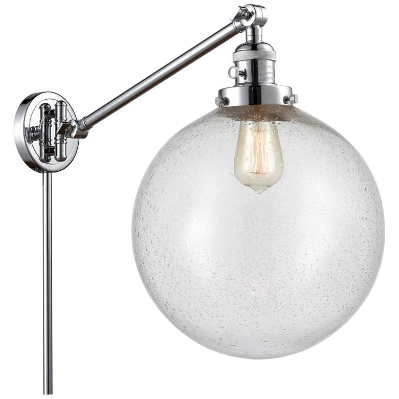 Image 1 Beacon 12" Polished Chrome LED Swing Arm With Seedy Shade