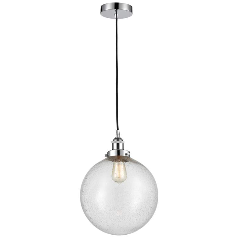 Image 1 Beacon 12" Polished Chrome Mini Pendant w/ Seedy Shade
