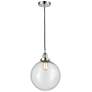 Beacon 12" Polished Chrome Mini Pendant w/ Seedy Shade
