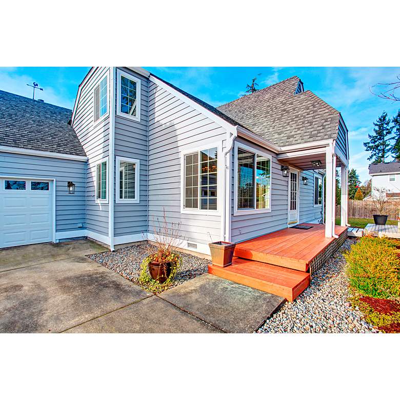 Image 2 Beacon 12"W Oil-Rubbed Bronze 3-Light Outdoor Ceiling Light more views