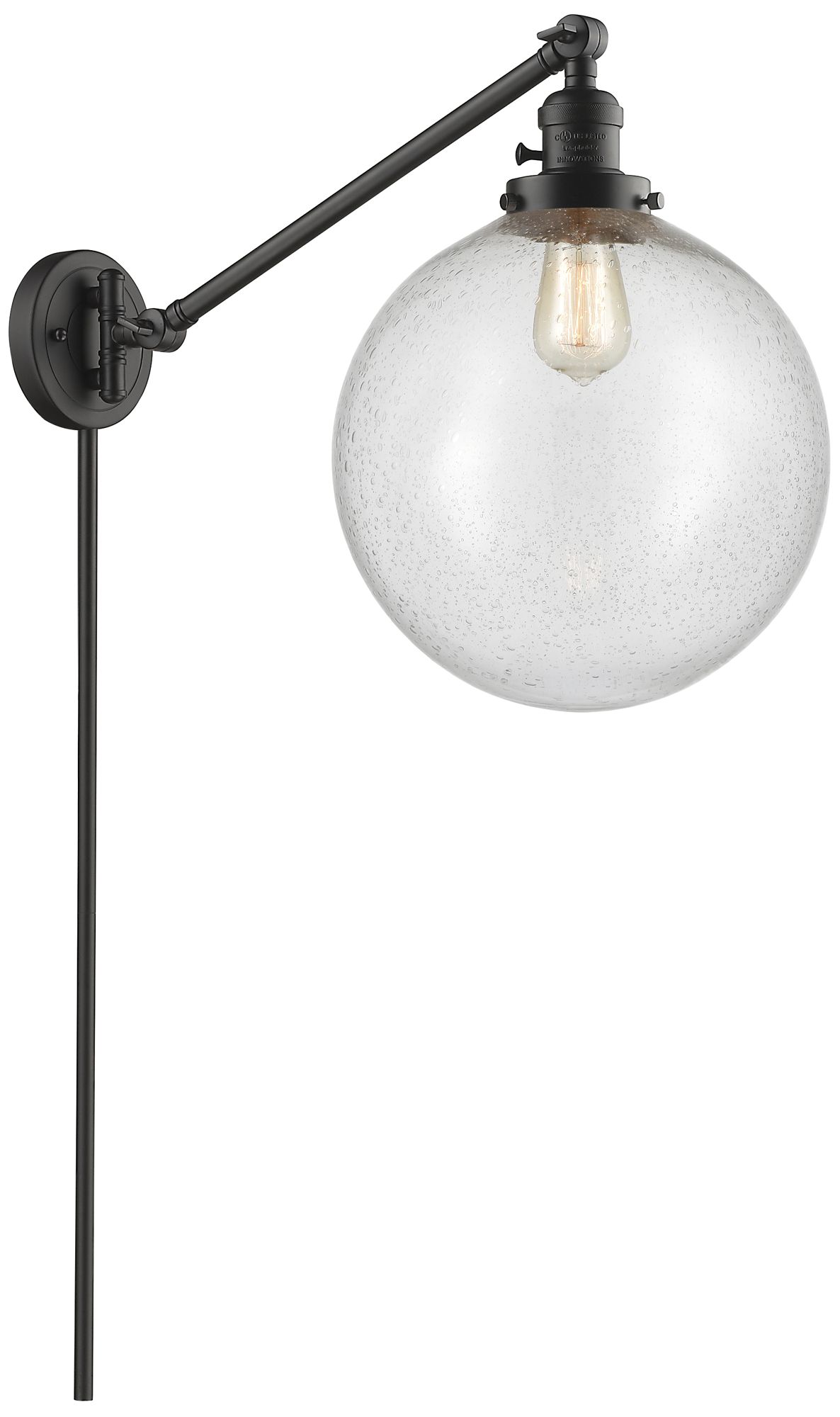 Beacon 12" Oil Rubbed Bronze LED Swing Arm With Seedy Shade - Made to Order