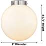 4_Beacon 14 1/2"H Brushed Brass White Glass LED Wall Sconce more views