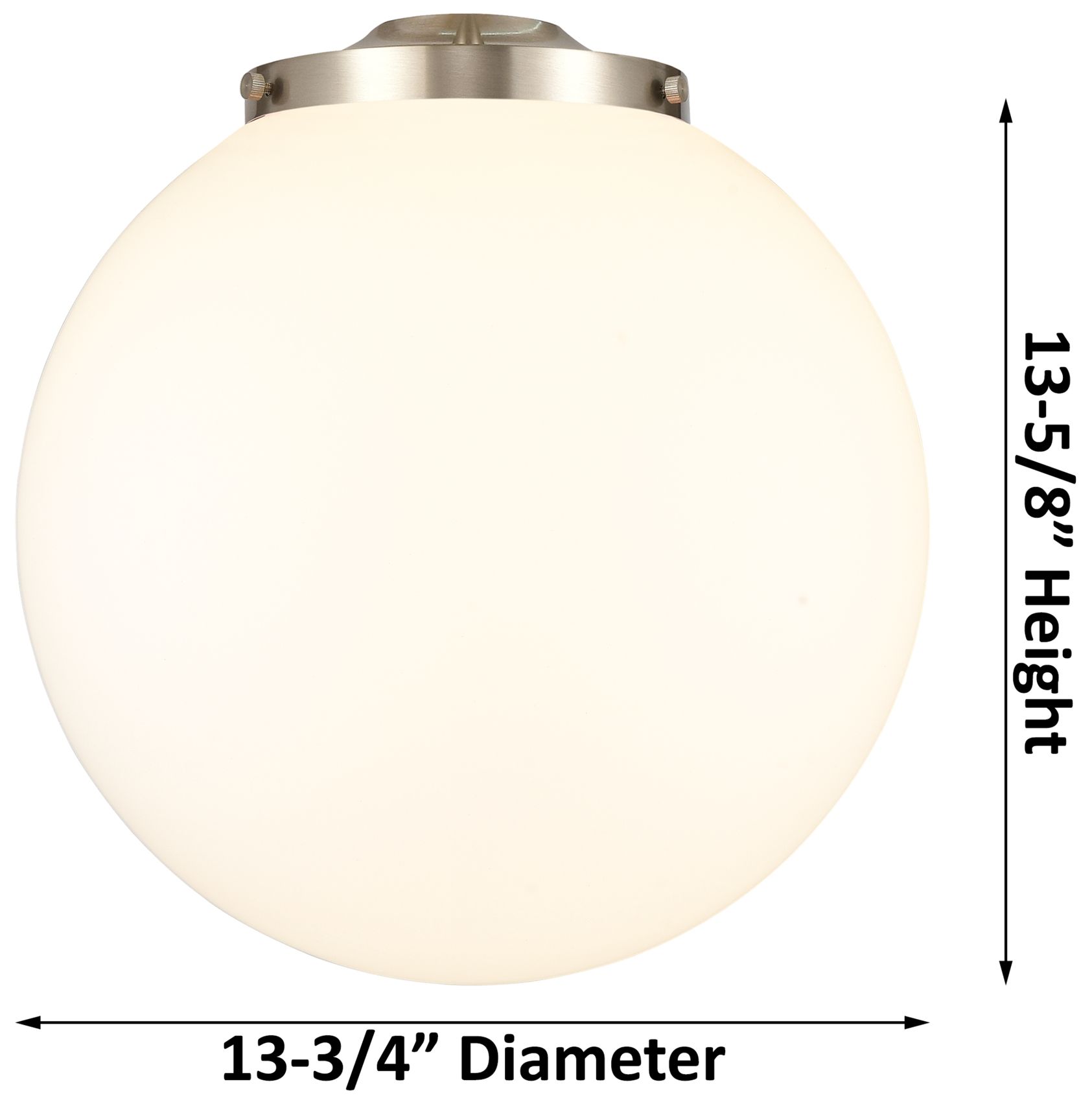Image 4 Beacon 14" Wide Brushed Brass Flush Mount With Matte White Glass Shade more views