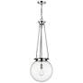Beacon 14" Wide Polished Chrome Pendant With Clear Glass Shade