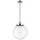 Beacon 14" Wide Polished Chrome Pendant With Clear Shade