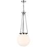 Beacon 14" Wide Polished Chrome Pendant With Matte White Glass Shade