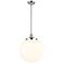 Beacon 14" Wide Polished Chrome Pendant With Matte White Shade