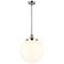 Beacon 14" Wide Polished Nickel LED Pendant With Matte White Shade