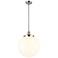 Beacon 14" Wide Polished Nickel LED Pendant With Matte White Shade