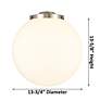 5_Beacon 14"W Brushed Brass LED Pendant Light w/ White Shade more views