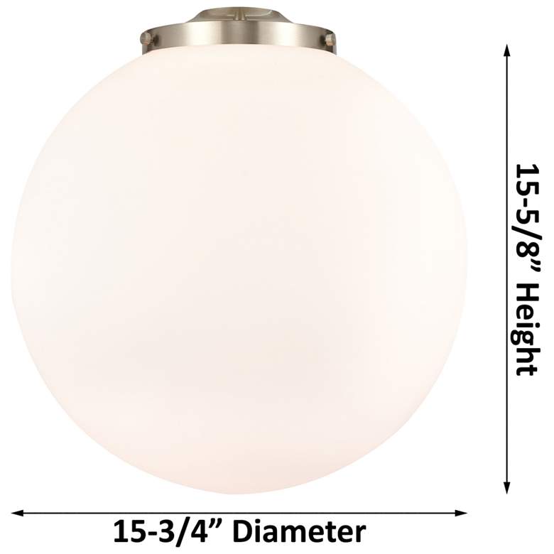 Image 5 Beacon 15.75" Wide Antique Brass Pendant With Matte White Glass Shade more views