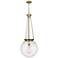 Beacon 15.75" Wide Antique Brass Pendant With Seedy Glass Shade