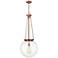 Beacon 15.75" Wide Antique Copper Pendant With Clear Glass Shade