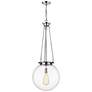 Beacon 15.75" Wide Polished Chrome Pendant With Clear Glass Shade