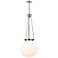 Beacon 15.75" Wide Polished Chrome Pendant With Matte White Glass Shad