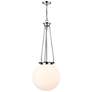 Beacon 15.75" Wide Polished Chrome Pendant With Matte White Glass Shad
