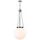 Beacon 15.75" Wide Polished Nickel Pendant With Matte White Glass Shad