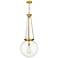Beacon 15.75" Wide Satin Gold Pendant With Clear Glass Shade