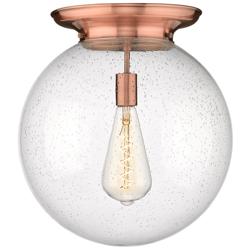 Beacon 15 3/4" Wide Antique Copper Globe Ceiling Light