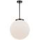 Beacon 15 3/4" Wide Matte Black Globe Pendant Light