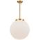 Beacon 15 3/4" Wide Satin Gold Pendant Light w/ White Glass