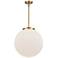 Beacon 15 3/4"W Brushed Brass Pendant Light w/ White Glass